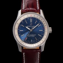 레플리카 [브라이틀링] 남성용 네비타이머 A17325211C1P2 크로노그래프 오토매틱 2824타입 38mm 가죽줄 블루 다이얼 bre6029  