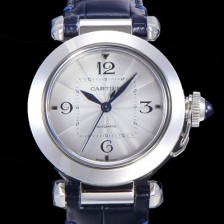 레플리카 [까르띠에] 여성용 파샤 드 오토매틱 1847MC 35미리 가죽시계 화이트다이얼 CAR11445  