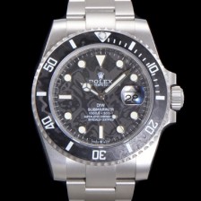 레플리카 [로렉스] 남성용 신형 케이스 업그레이드 러스털러스 스틸 재질 !  서브마리너 오토매틱 Cal.3135 40mm  카본 베젤 메탈줄 블랙다이얼 rol92464  