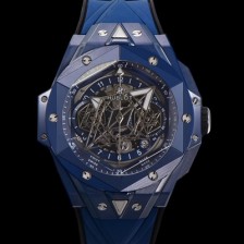 레플리카 [휴블렛] 남성용 위블러 빅뱅 상블루 오토매틱 HUB1240타입 풀세라믹 블루메직 45mm 우레탄줄 블루다이얼  hub9519  