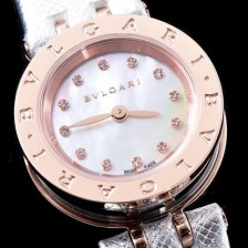 레플리카 [불가리] 여성용 비 제로원 화이트 다이얼 쿼츠 무브먼트 BVL4201  