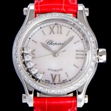 레플리카 [쇼파드]여성용 해피스포츠 미니 오토매틱 보석/큐빅 30미리 레이디스 자게 화이트다이얼 CHO44501  