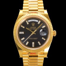 레플리카 [로렉스] 남성용 데이데이트 m228238-0004 18K 옐로우골드 40mm 오토매틱 Cal.3255 타입 블랙 다이얼 rol5301  