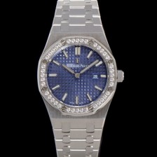 레플리카 [오데마피게] 여성용 로얄오크 67651IP.ZZ.1261IP.01 브레이슬릿 33mm 쿼츠 무브먼트 블루 와플 다이얼 aud6515  