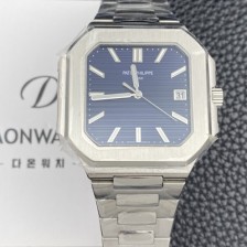 레플리카 [파텝필립] 남성용 큐비투스 데이트 Ref.5821 45mm 오토매틱 Cal.26-330 SC 타입 블루 다이얼 pat2262  
