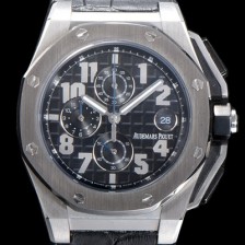 레플리카 [오데마피게] 남성용 로얄오크 오프쇼어 26378IO.OO.A001KE.01 아놀드 리미티드 에디션 크로노그래프 블랙 와플 다이얼 스위스 쿼츠 무브먼트 AUD0104  