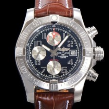 레플리카 [브라이틀링] 남성용 어벤져 크로노그래프 ETA 7750-2 타입 45mm 가죽줄 블랙다이얼 bre8946  