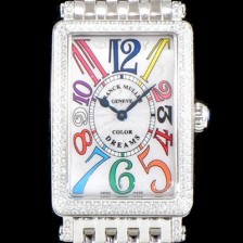 레플리카 [프랭크뮬러] 여성용 컬러오브드림즈 952 QZ 컬력션 쥬얼셋팅 케이스 화이트 다이얼 스위스 쿼츠 무브먼트 FRA04434  