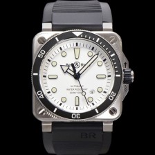 레플리카 [벨엔로즈] 남성용 인스트루먼트03 BR03A-D-WH-STSRB 오토매틱 9015타입 42mm 우레탄줄 화이트 다이얼 bel4112  