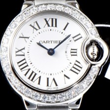 레플리카 [까르띠에] 여성용 2019신상 발롱블루 W4BB0015 28mm 다이아몬드 베젤 쿼츠 무브먼트 CAR0144  