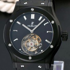 레플리카 [휴블렛] 남성용 솔로 뱅 투어빌론 블랙 다이얼/세라믹 베젤 HUB1051  