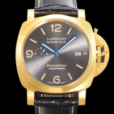 레플리카 [파네라이] 남성용 루미노르 PAM01115  44미리 18K 옐로우골드 오토매틱 그레이 다이얼 pan9122  
