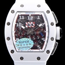 레플리카 [리차드밀레] 남성용 RM011 화이트 세라믹 케이스 크로노그래프 스켈레톤 다이얼 신형 ETA 7750B-2 오토매틱 무브먼트 RIC0414  