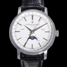 레플리카 [바쉐런콘스탄팀] 남성용 트레디셔널 문페이즈 오토매틱 2460QCL 타입 41mm 가죽줄 화이트다이얼  vac5151  