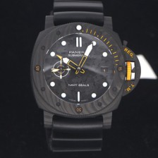 레플리카 [파네라이] 남성용 서브멀시브 GMT 카보텍 네이비 실 PAM01324 오토매틱 Cal.P9000타입 44mm 블랙 다이얼 pan5231  