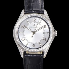 레플리카 [바쉐론 콘스탄틴] 남성용 피프티식스 Ref.4600E 오토매틱 1326 타입 40mm 보석/큐빅 가죽줄 실버 다이얼 vac1146  