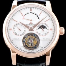 레플리카 [예거르쿨트르] 남성용 마스터 그랑 트래디션 5042420 퀀템 퍼페추얼 18K 로즈골드 화이트 다이얼 아시안 투어빌론 탑재 무브먼트 JAG0414  