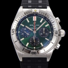 레플리카 [브라이틀링] 남성용 크로노맷 B01 오토매틱 ETA7750-2 타입 42mm 금장시계 우레탄줄 그린다이얼 bre21436  