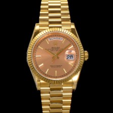 레플리카 [로렉스] 남성용 New 데이데이트 m128238-0045 무게173g 18K 옐로우골드 프레지던트 36mm 오토매틱 Cal.2836-2 타입 샴페인 다이얼 rol5407  