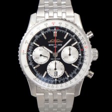 레플리카 [브라이틀링] 남성용 네비타이머 AB0138211B1A1 크로노그래프 ETA7750-2 타입 오토매틱 43mm 메탈줄 블랙 다이얼 bre6007  