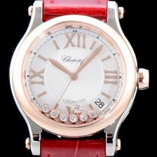 레플리카 [쇼파드] 남성용 리뉴얼버전 수입산 최고급 악어가죽사용!! 해피 스포츠 278559-6008 36MM 로즈골드&스테인레스 스틸 실버 다이얼 오토매틱 무브먼트 CHO0240  