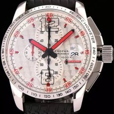 레플리카 [쇼파드] 남성용 클레식 레이싱 밀레 밀레밀리아 1000 모델 크로노그래프 화이트 다이얼 일본산 쿼츠 무브먼 CHO0414  