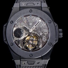 레플리카 [휴블렛] 위블러 빅뱅킹 파워 DLC코팅 세라믹 남성용시게 45.5미리 수동/기계식 투어빌론(뚜르삐옹) 스켈레톤 다이얼 HUB27122  