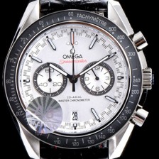 레플리카 [오메가] 남성용 스피드마스터 329.33.44.51.04.001 레이싱 코-액시얼 마스터 크로노미터 타키미터 크로노그래프 화이트 다이얼 일본 수입산 쿼츠 무브먼트 OMG00003  