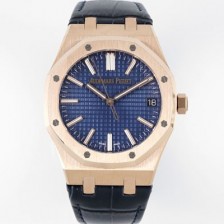 레플리카 [오데마피게] 남성용 로얄오크 셀프와인딩 15510OR.OO.D315CR.02 18K 로즈골드 41mm 오토매틱 Cal.4302 무브먼트 블루 와플 다이얼 aud6548  