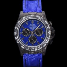 레플리카 [로렉스]남성용 데이토나 DIW 포지드카본 커스텀 40미리 크로노그래프 오토매틱 Cal.4130 무브먼트 블루 다이얼 ROL89264  