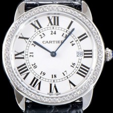 레플리카 [까르띠에] 여성용 솔로 드 까르띠에 WR000551 화이트 다이얼 쿼츠 무브먼트 CAR0511  