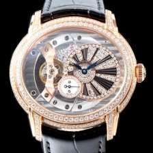 레플리카 [오데마피게] 남성용 밀레어리 럭셔리 베젤 투라인 77247OR.ZZ.A812CR.01 18K 로즈골드 다이아몬드 셋팅&골드 스켈레톤 다이얼 오토매틱 무브먼트 AUD0110  