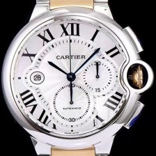 레플리카 [까르띠에] 남성용 발롱블루 드 까르띠에 W6920063화이트 다이얼 크로노그래프 업버전 7750-2 오토매틱 무브먼트 CAR0100  