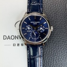 레플리카 [파텍필립] 남성용 퍼페추얼 캘린더 5140 가죽줄 40mm 오토매틱 Cal.240 타입 블루 다이얼 pat2241  