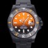 레플리카 [로렉스] 남성용 904L스틸!! 서브마리너 40mm 카본베젤 오토매틱 Cal.3135 오렌지 블랙 콜라보 다이얼 rol49210  