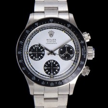 레플리카 [로렉스] 남성용 1965년 모델 클래식  코스모그래프 데이토나   Ref.6241 수동감기/기계식 37mm 스크류 다운 푸셔 메탈줄 화이트다이얼 rol1959  
