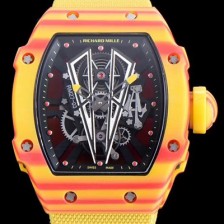 레플리카 [리차드밀레] 남성용 RM27-03 투르비용 라파엘 나달 쿼츠 TPT 소재 스켈레톤 다이얼 오스트리아 산 신형 옐로 우레탄러버밴드 오토매틱 무브먼트 RIC0440  
