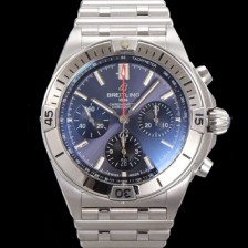 레플리카 [브라이틀링] 남성용 크로노맷 B01 오토매틱 ETA7750-2 타입 42mm 메탈줄 블루 다이얼 bre70814  