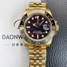 레플리카 [로렉스] 남성용 지엠티 마스터 126718GRNR 타이거 아이언 18K 옐우골드 오토매틱 Cal.3285타입 브라운 다이얼 rol5612  