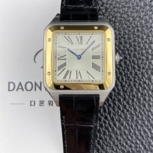 레플리카 [까르띠에] 남성용 산토스 뒤몽 santos1612 엑스라지 46.6mm 쿼츠 무브먼트 실버 다이얼 car69378  