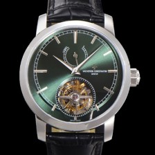 레플리카 [바쉐런콘스탄틴] 남성용 트레디셔널 투어빌론 자동형   42mm 가죽줄 그린다이얼 vac81072  