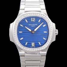 레플리카 [파텍필립] 여성용 노틸러스 7118/1200A-001 레이디스 오토매틱 Cal.324 S C타입 35.2mm 다이아셋팅 메탈줄 블루다이얼  pat8660  