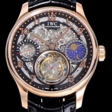 레플리카 [아이더블유씨]남성용 포르투기즈 42미리 수동/기계식 투어빌론(뚜르삐옹) 금장시계 스켈래톤 다이얼 블랙다이얼 IWC45296  