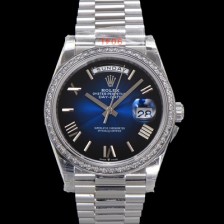 레플리카 [로렉스] 남성용 New 데이데이트 플래티넘 m228396tbr-0042 무게187g 40mm 오토매틱 Cal.2836-2 타입 블루 옴브레 다이얼 rol5394  