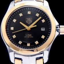레플리카 [테그호이어] 여성용 링크 시리즈 블랙다이얼 스위스 쿼츠 무브먼트 TAG0200  