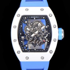 레플리카 [리차드밀레] 남성용 RM055 세라믹 제질 수동형 무브먼트 50미리 러버밴드 스켈레톤 다이얼 RIC78473  