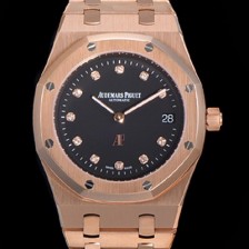 레플리카 [오데마피게] 로얄오크 점보 엑트라-씬 오토매틱 Cal.2121 타입 39mm 남성용 18K핑크골드도금 블랙다이얼 aud02968  