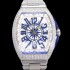 레플리카 [프랭크뮬러] 남성용 1:1수제공정 풀 다이아셋팅 뱅가드 오토매틱 ETA2824 타입 45mm 메탈줄 화이트다이얼 fra8028  