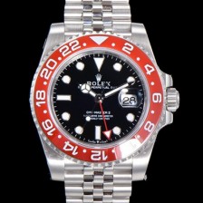 레플리카  [로렉스] 남성용 지엠티 마스터II 오토매틱 Cal.3186 타입 40mm 5선 쥬빌리 브레이슬릿 블랙다이얼 rol1292  