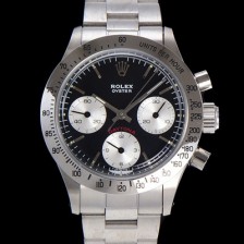 레플리카 [로렉스] 남성용 1965년 모델  클래식 코스모그래프 데이토나  Ref.6239 수동감기/기계식 37mm 스크류 다운 푸셔 메탈줄 블랙다이얼 rol1951  